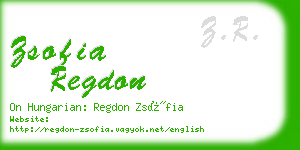 zsofia regdon business card